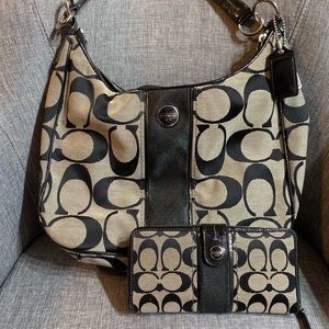 Coach shoulder bag and wallet - vintage style
